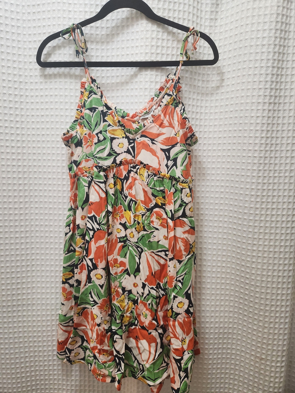 Patrons of Peace Floral Sundress in Orange, Green & White